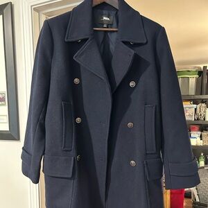 Ann Taylor Navy Wool Womens Double breasted Coat XXL- Never Worn